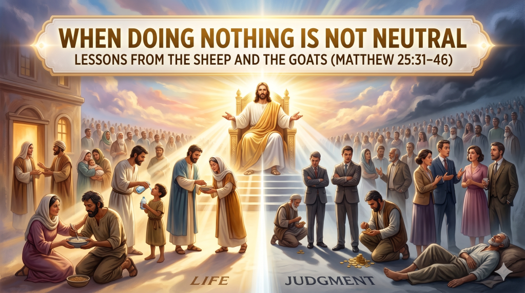 When Doing Nothing Is Not Neutral
Lessons from the Sheep and the Goats (Matthew&nbsp;25:31–46)